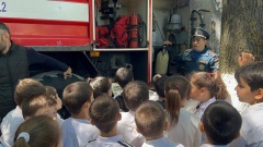 Сотрудники МЧС провели противопожарный инструктаж в Карабудахкентской школе № 2. 