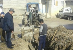 В селе Какашура заменили канализационную трубу