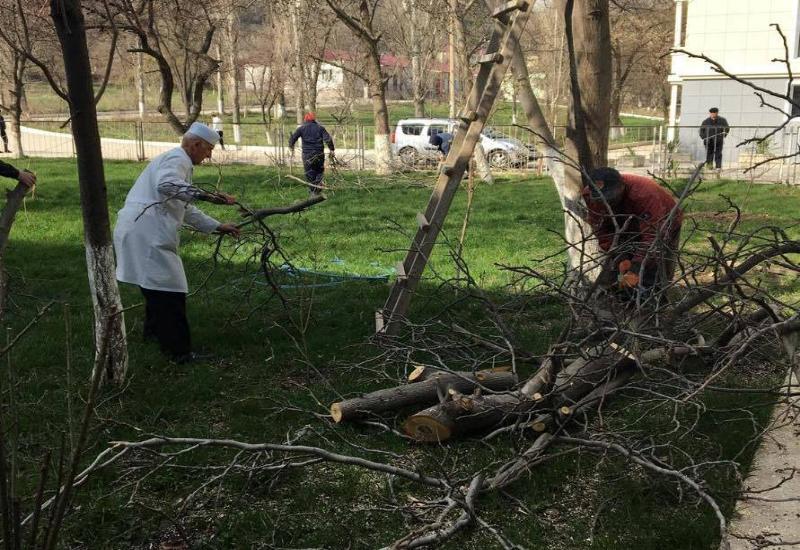 В Карабудахкентском районе продолжаются массовые акции по уборке территорий