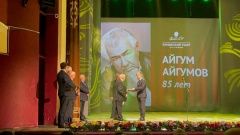 Посетили мероприятие в честь 85 летия худрука кумыкского театра Айгума Айгумова.